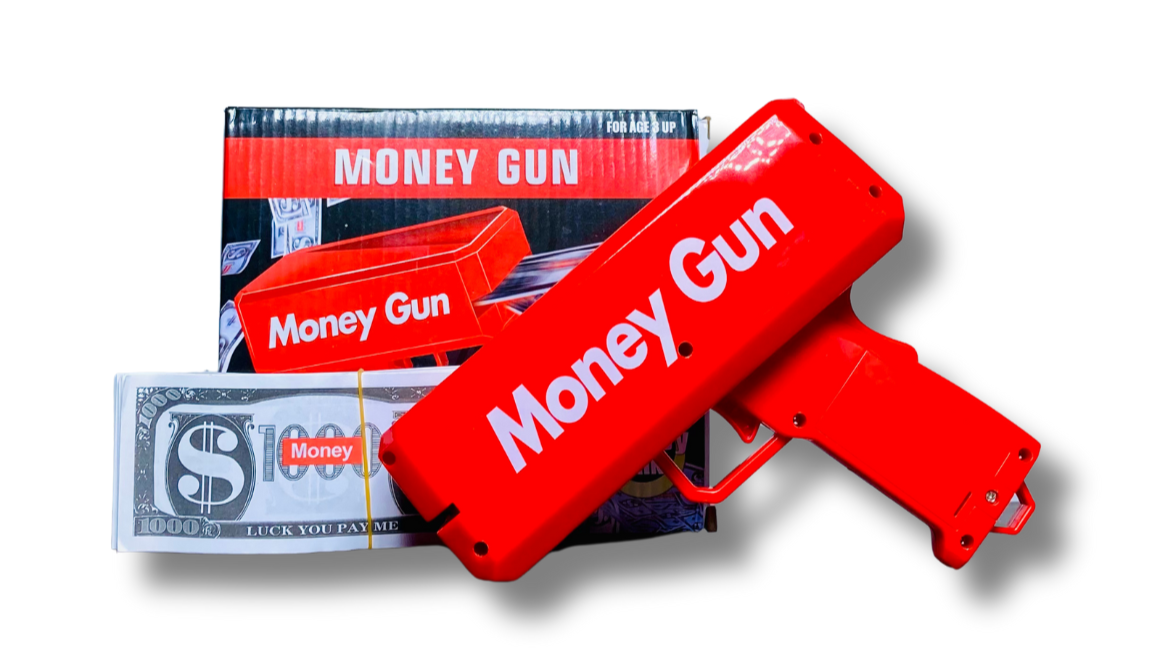 Supreme Money G.u.n Cash Cannon G.u.n with 100PCS Money Spray G.u.n Make It Rain G.u.n Money Toy G.u.n Cash G.u.n