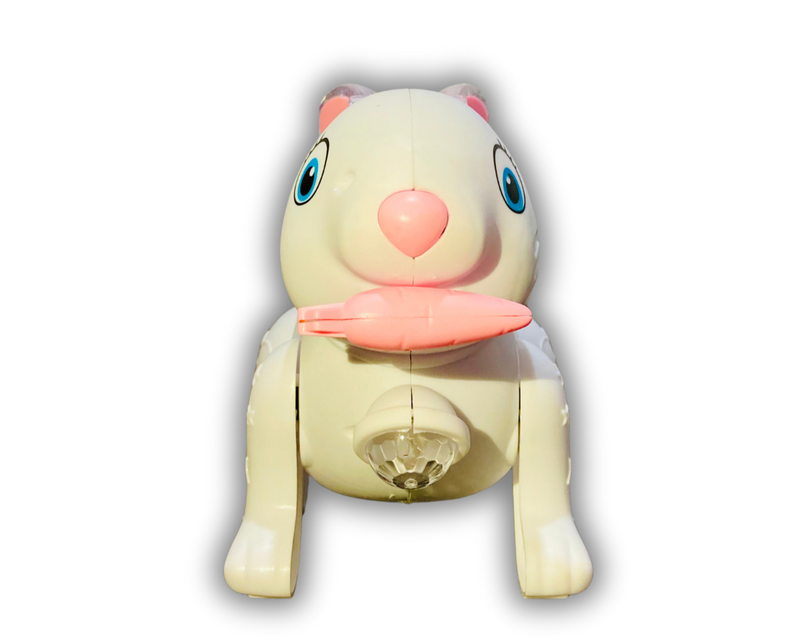 Electric Bunny Rabbit Walking Toy with Lights and Music