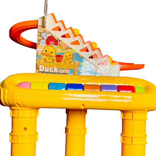 2 in 1 Multifunction Early Education Track Duck Slide Piano set 5 Modes