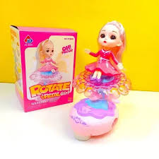 Rotate Petal Girl With Light & Sound