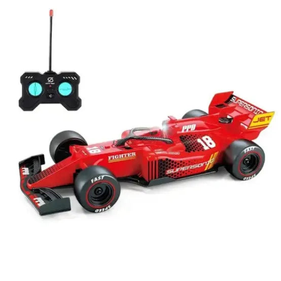 Drift Spray F1 Formula Remote Control Racing Car Rechargeable Multicolor