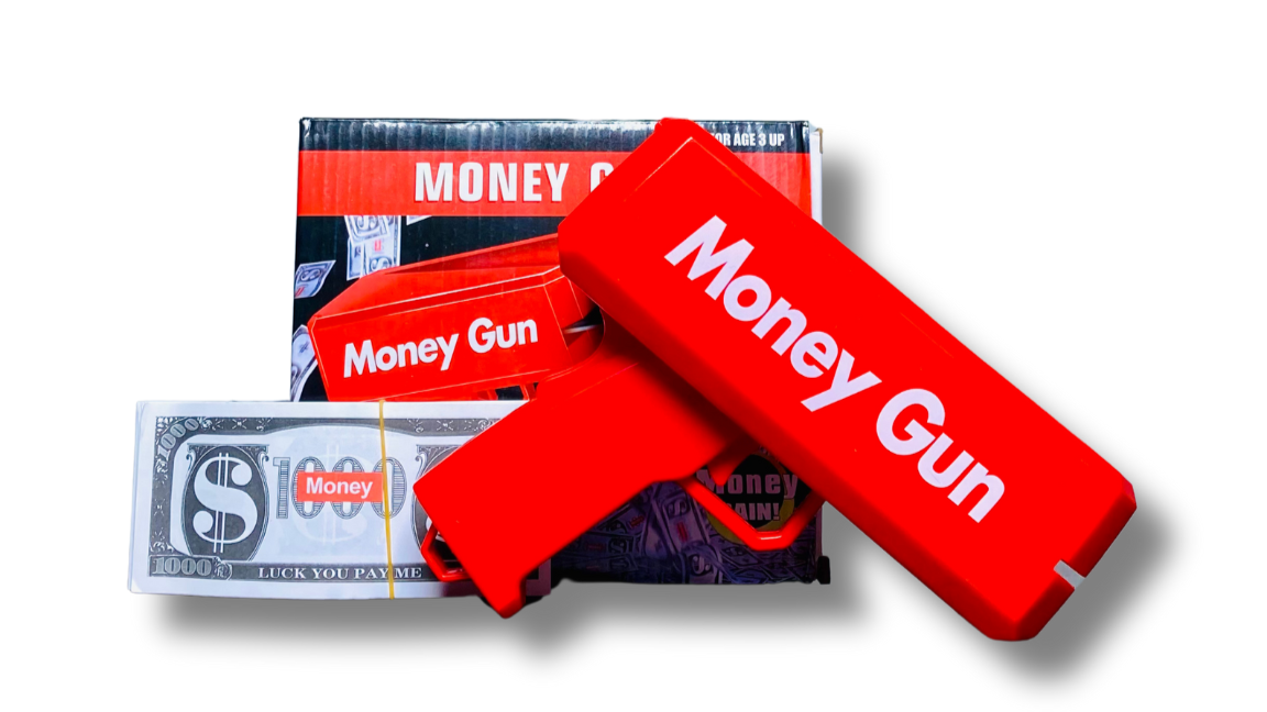 Supreme Money G.u.n Cash Cannon G.u.n with 100PCS Money Spray G.u.n Make It Rain G.u.n Money Toy G.u.n Cash G.u.n