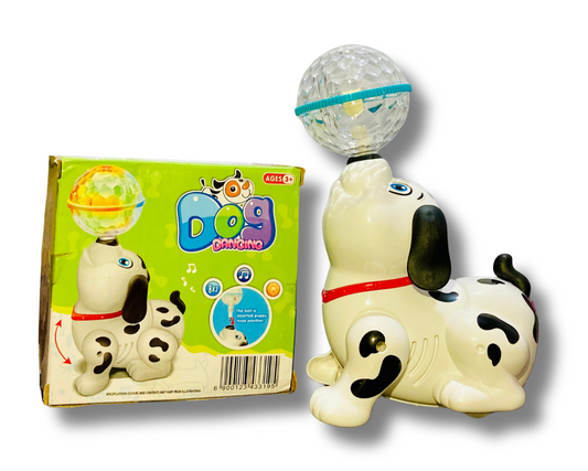 Dancing Dog With 360 Degree Rotating - White