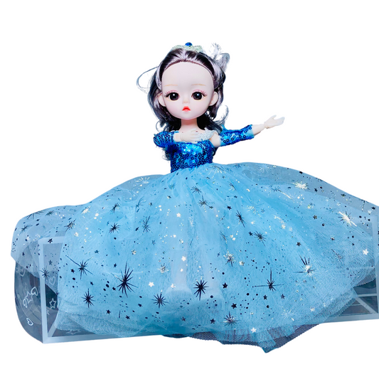 12-inch Adorable Bendable Doll With Beautiful Dress