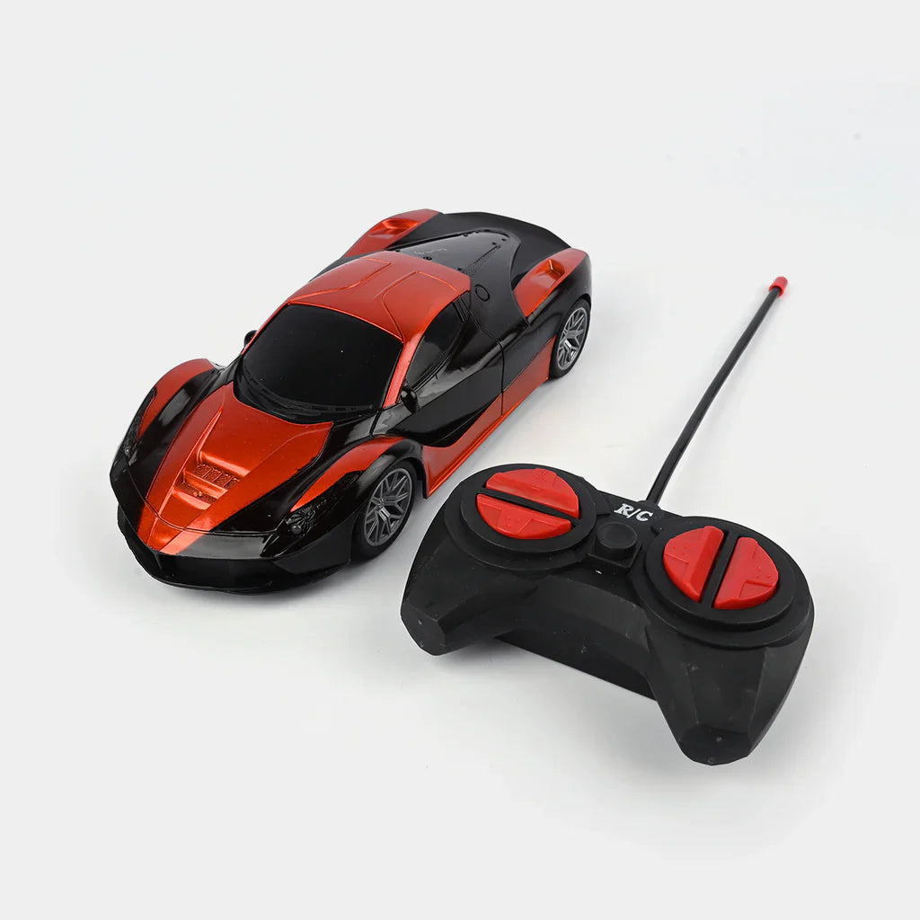 RC Bugatti Themed Fast Car With Rechargeable Batteries & Lightning Effect