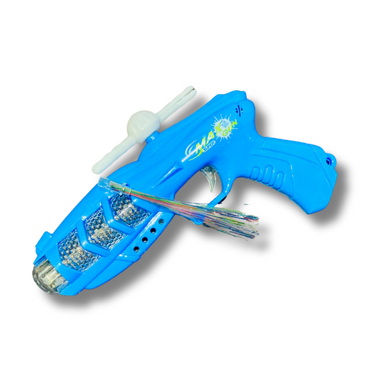 WISHKEY Miniature Laser Toy Action Gun with Rotating Fan & Flash Light, Thrilling Musical Sound Effects, Realistic Gun Game for Kids & Boys