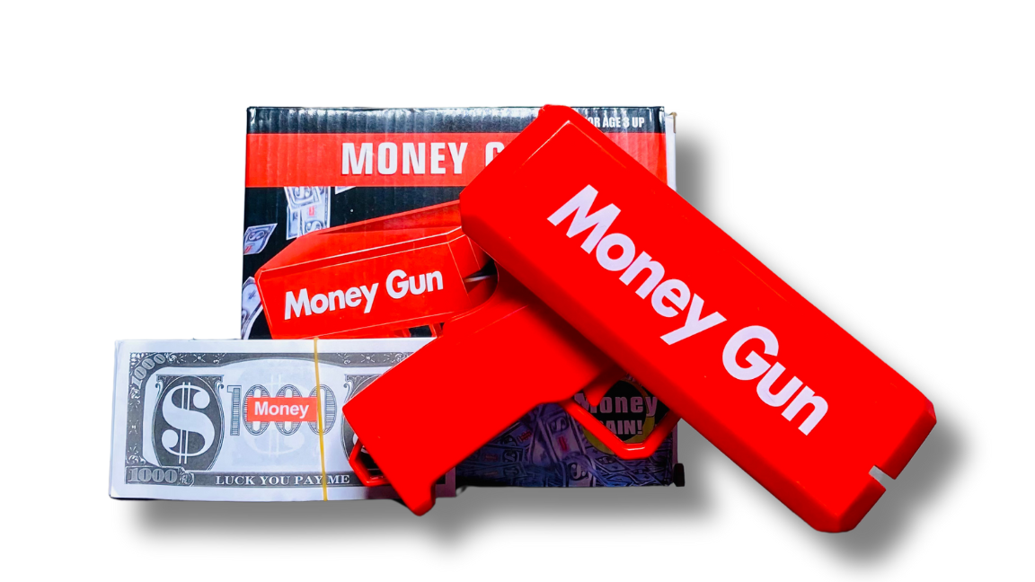 Supreme Money G.u.n Cash Cannon G.u.n with 100PCS Money Spray G.u.n Make It Rain G.u.n Money Toy G.u.n Cash G.u.n