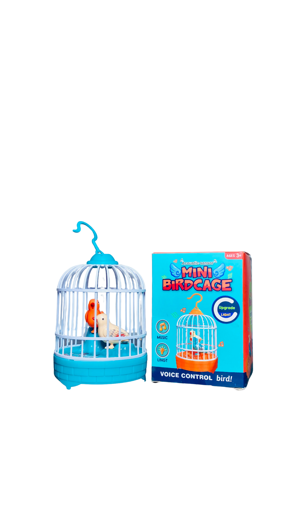 Mini Bird Cage Toy For Kids With Lights And Music Moving Birds